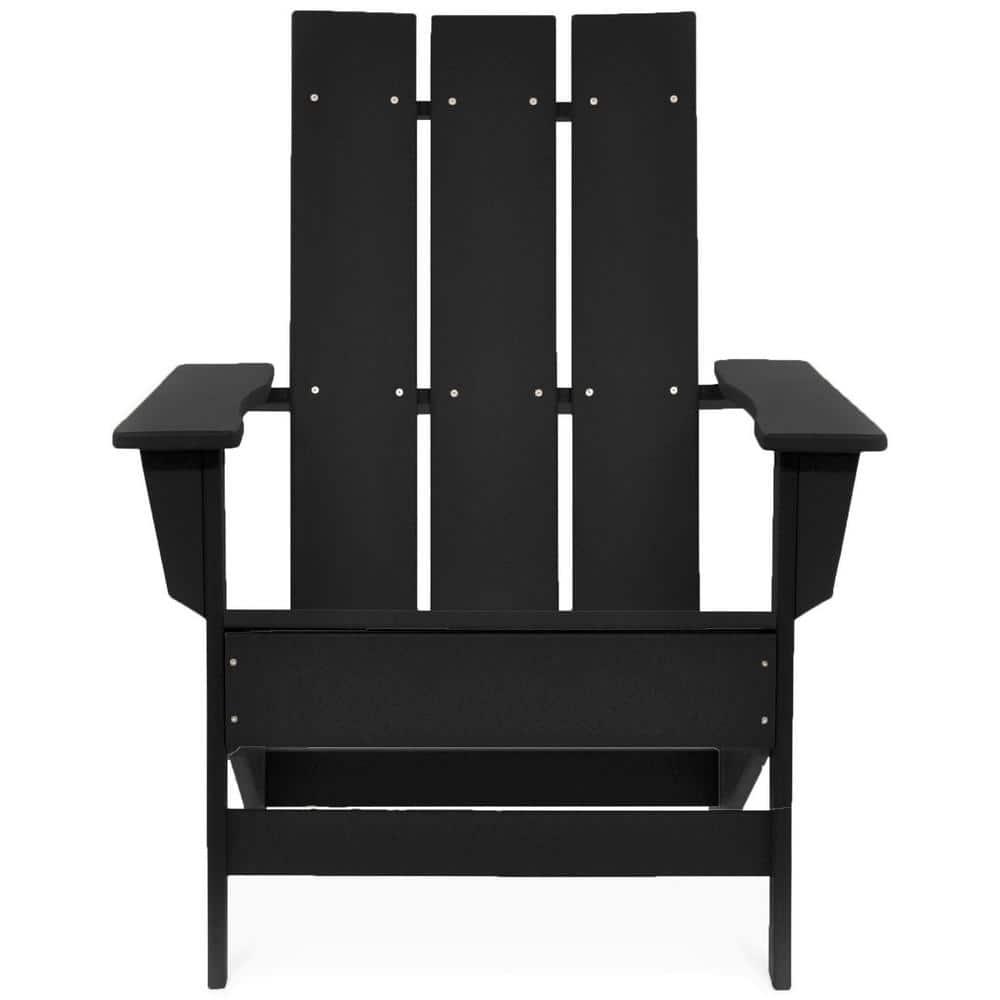 DUROGREEN Aria Black Recycled Plastic Modern Adirondack Chair