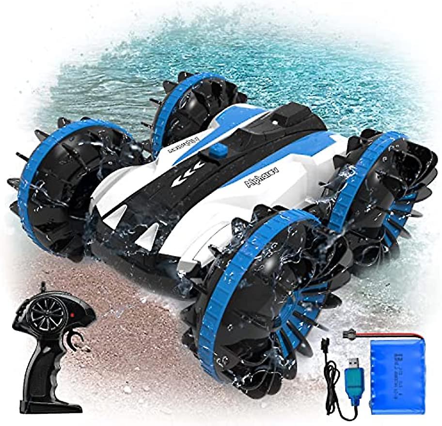 Remote Control Car - Rc Stunt Car For Kids 24 Ghz 4wd Remote Control Boat Waterproof Rc Car Rotate 360 Offroad  All-terrain Rc Car Beach Pool Toy Gift