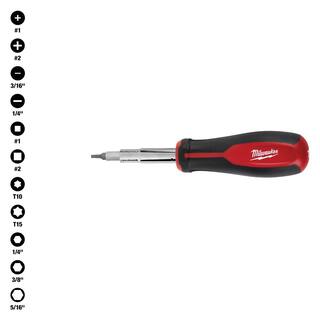 MW 11-in-1 Multi-Tip Screwdriver with Square Drive Bits 48-22-2761