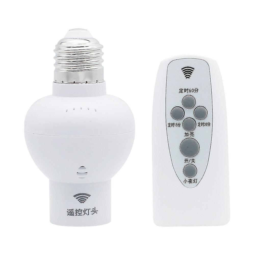 Infrared Wireless Remote Control Lamp Holder Dimmable Timer Bulb Cap Socket Lamp Base For Corridor Stairs Indoor Night Light