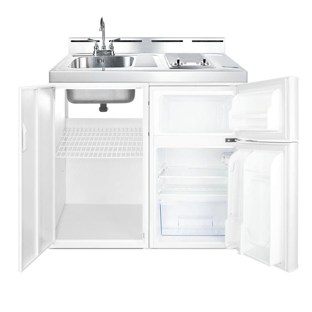 Summit Appliance 39 in. Compact Kitchen in White C39ELGLASS