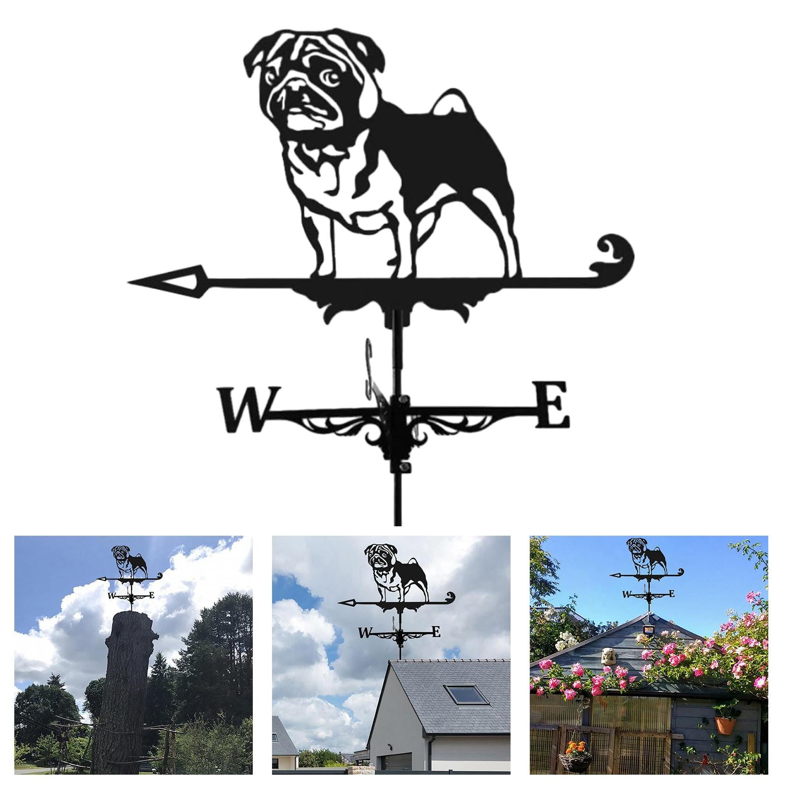 Stainless Steel ， Ornamental Garden Weather Vane， Professional Measuring Tools， for Puppy