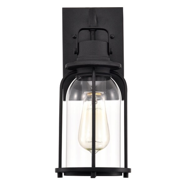 1-light Textured Black Outdoor Wall Lantern Shopping - The Best Deals on Outdoor Wall Lanterns | 37085338