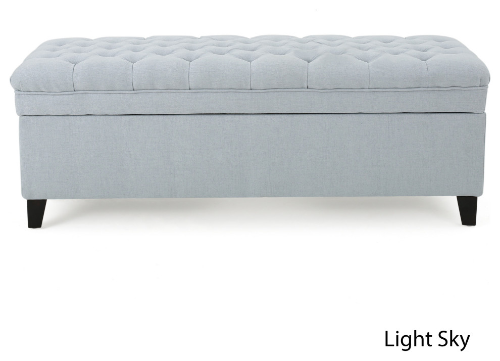 GDF Studio Laguna Tufted Storage Ottoman   Transitional   Footstools And Ottomans   by GDFStudio  Houzz