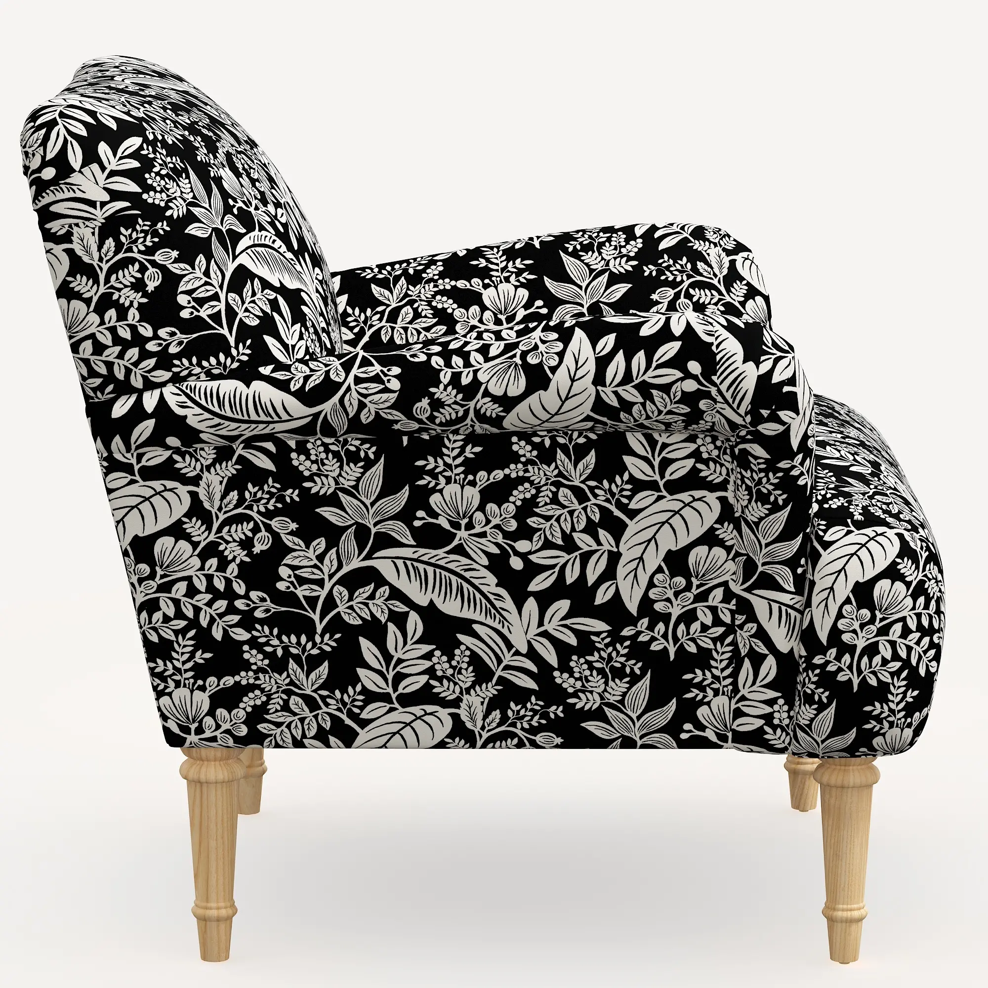 Rifle Paper Co. Bristol Canopy Black and Cream Accent Chair