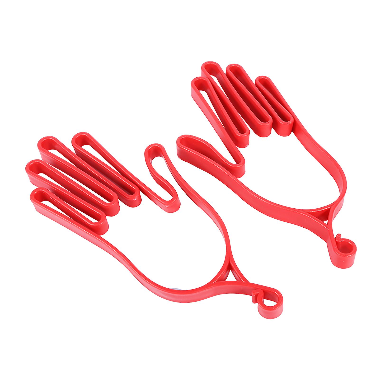 2pcs Red Durable Plastic Golf Gloves Stretcher Golf Gloves Hanger For Outdoor Sports