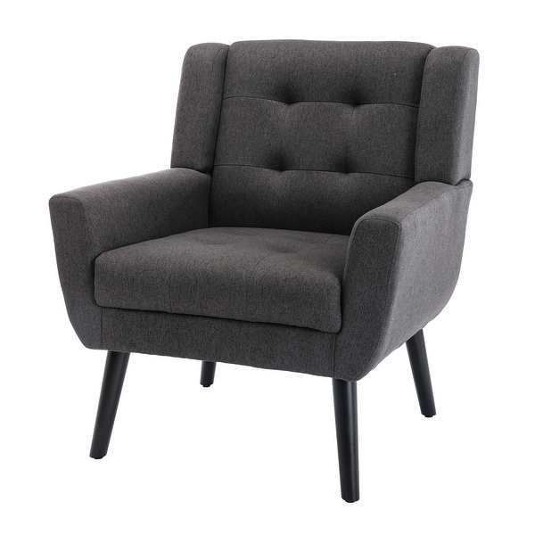 Modern Soft Linen Material Ergonomics Accent Chair Living Room Chair Bedroom Chair Home Chair