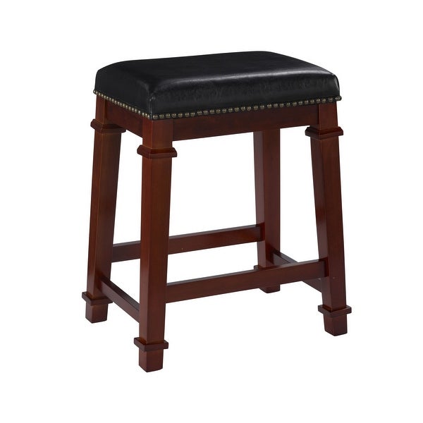 Copper Grove Willamette Faux Leather 24.98-inch Backless Counter Stool