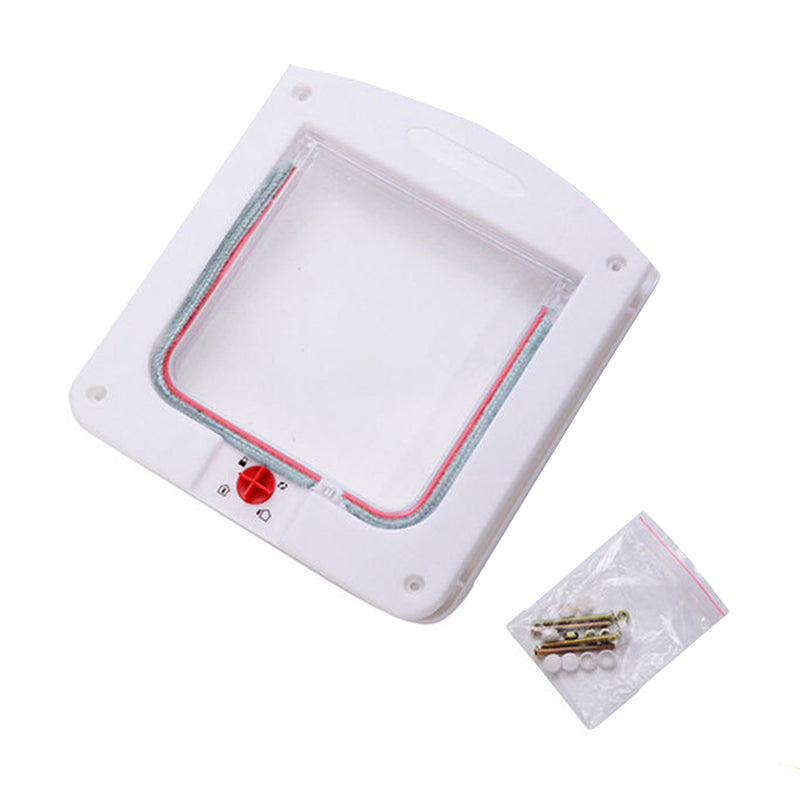 Lockable Cat Flap Door Kitten Dog Pet Lock Suitable for Any Wall Door Security