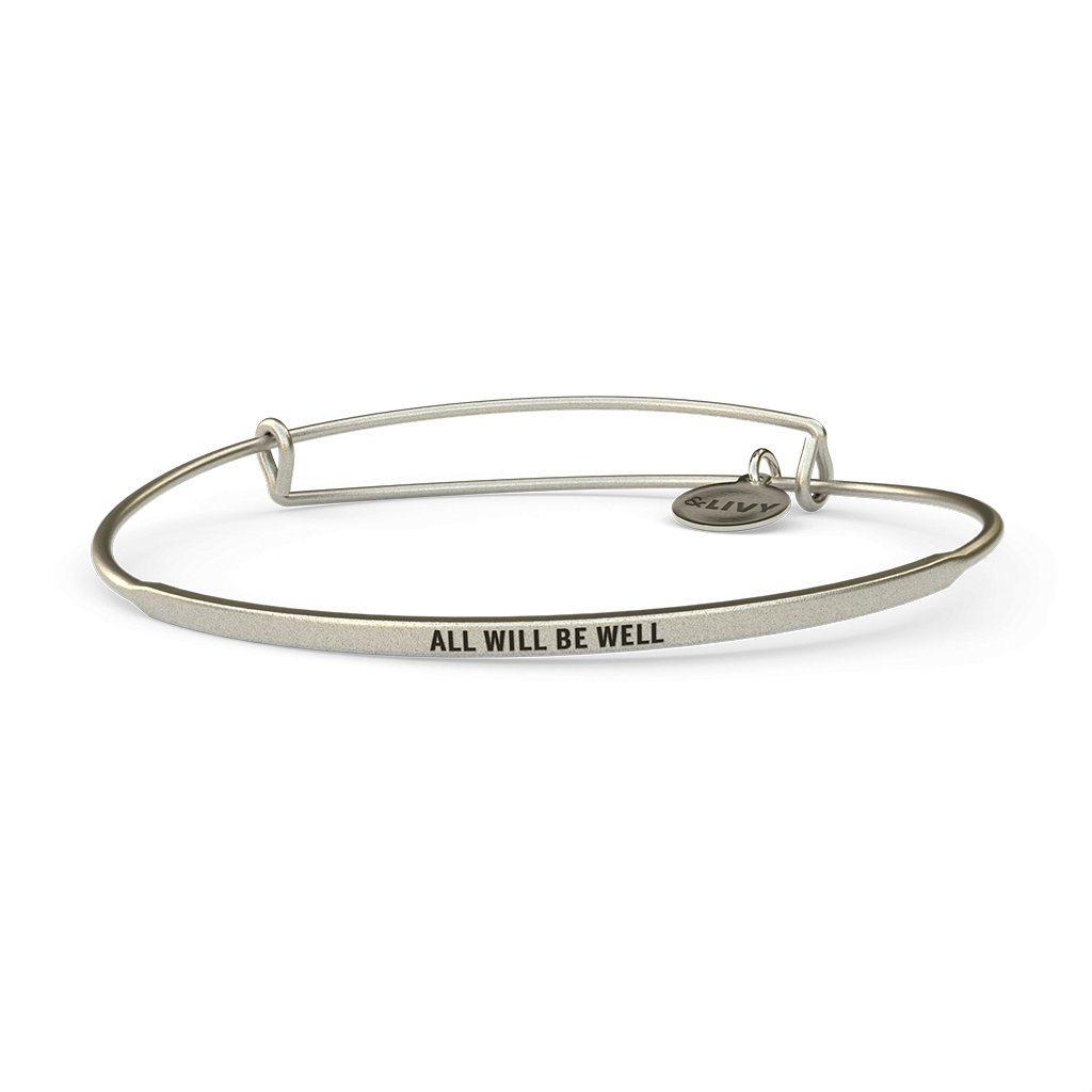 &Livy  Posy Wire Bracelet - All Will Be Well