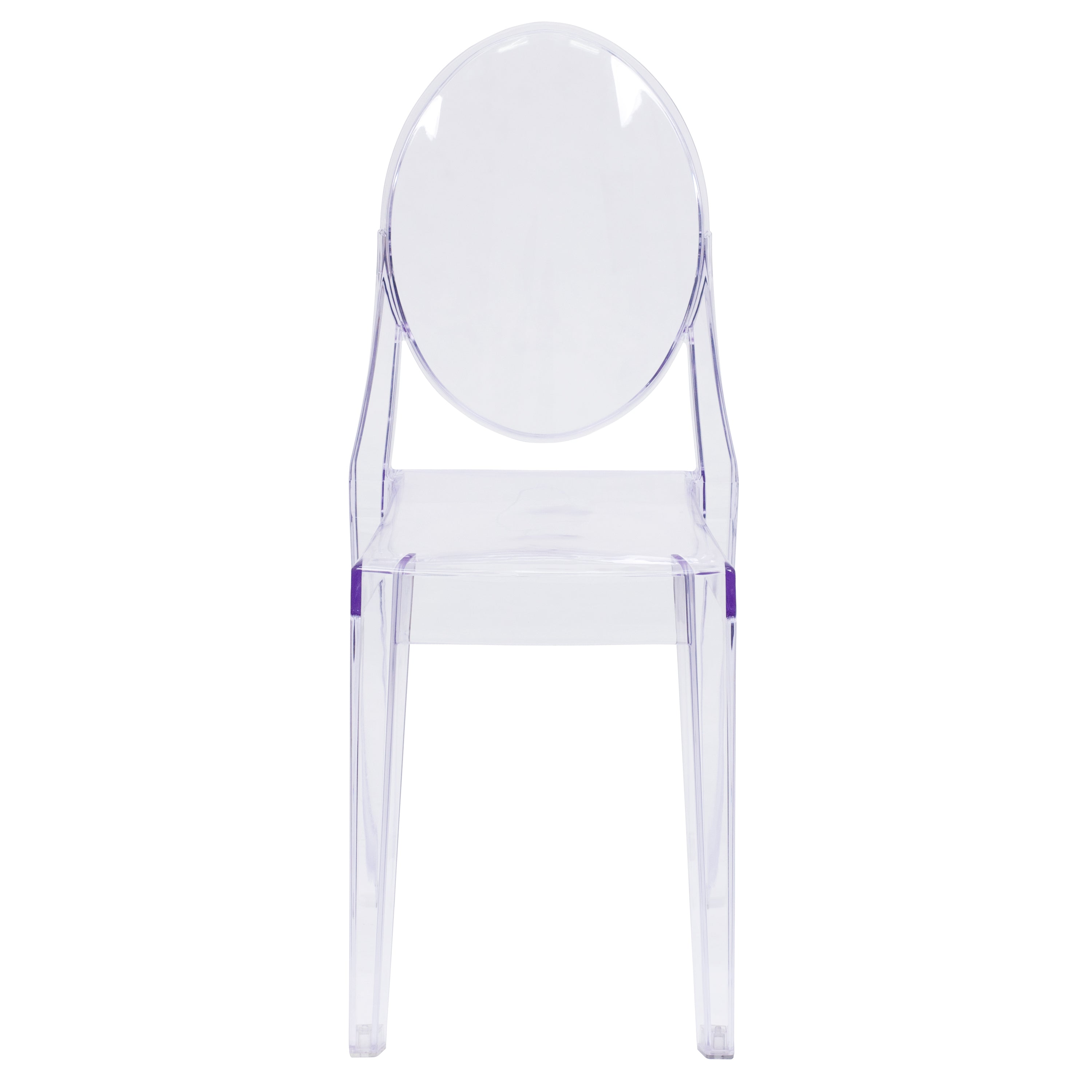 Flash Furniture Cheryl Ghost Side Chair in Transparent Crystal