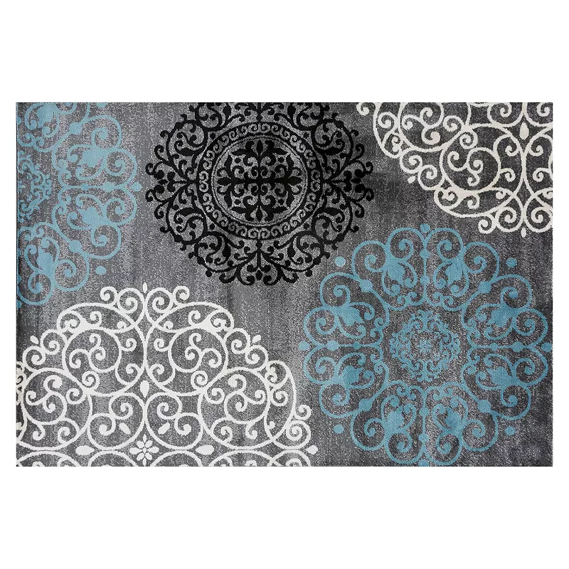 World Rug Gallery Toscana Contemporary Modern Floral Rug