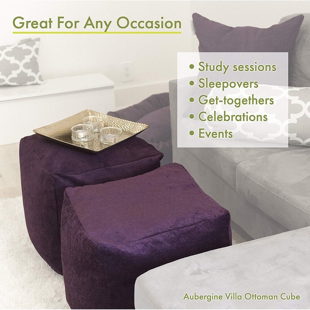 Majestic Home Goods Athens Indoor / Outdoor Ottoman Pouf Cube