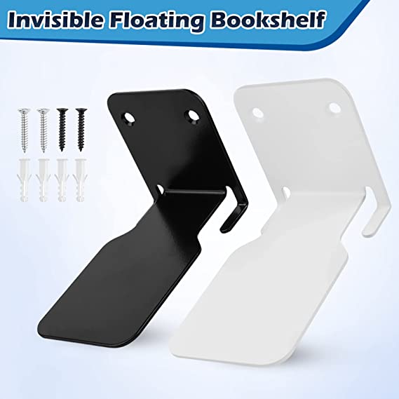 Invisible Floating Bookshelves, Wall Mounted Heavy Duty Book Organizers, Metal Shelves Storage Magazine, Floating Book Shelf Holder