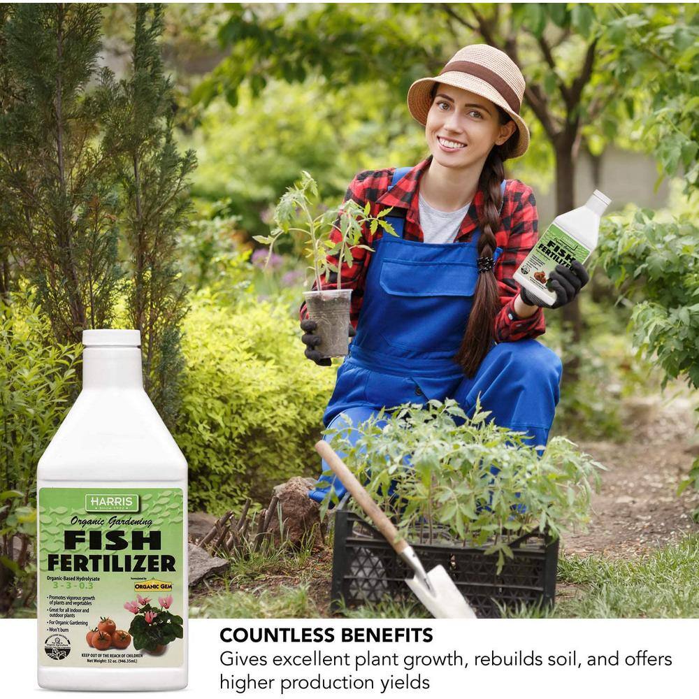 Harris 8Qt. Horticultural Vermiculite Gardening  32 oz. Organic Gardening Liquid Fish Fertilizer VERM-FISH32