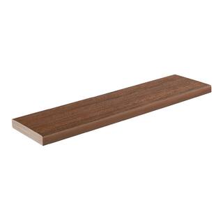 TimberTech Advanced PVC Vintage 54 in. x 6 in. x 1 ft. Square Mahogany PVC Sample (Actual: 1 in. x 5 12 in. x 1 ft.) SAMP-AVC12MH