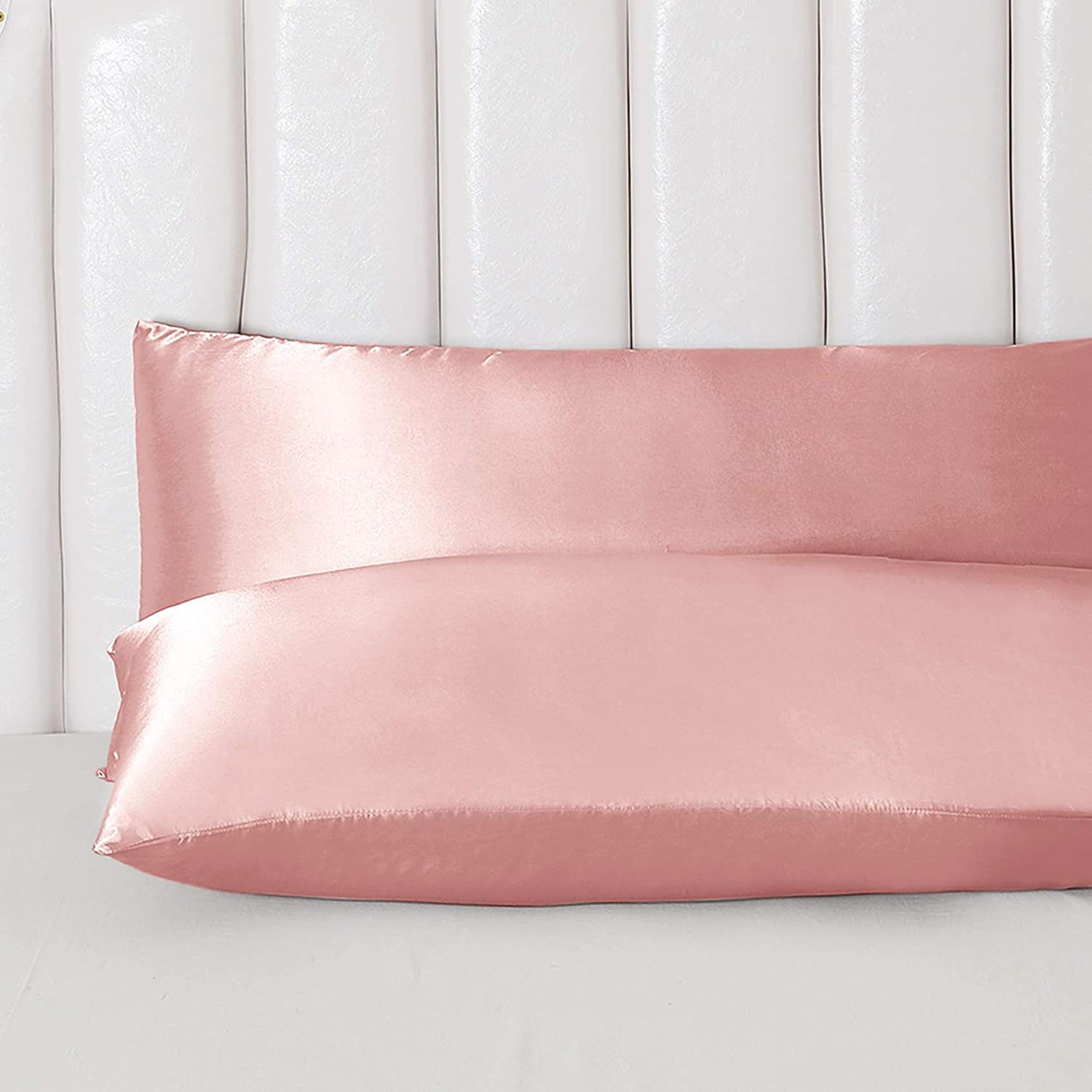 Satin Pillowcase for Hair and Skin, 2 pcs Silky Pillowcases with Envelop Closure