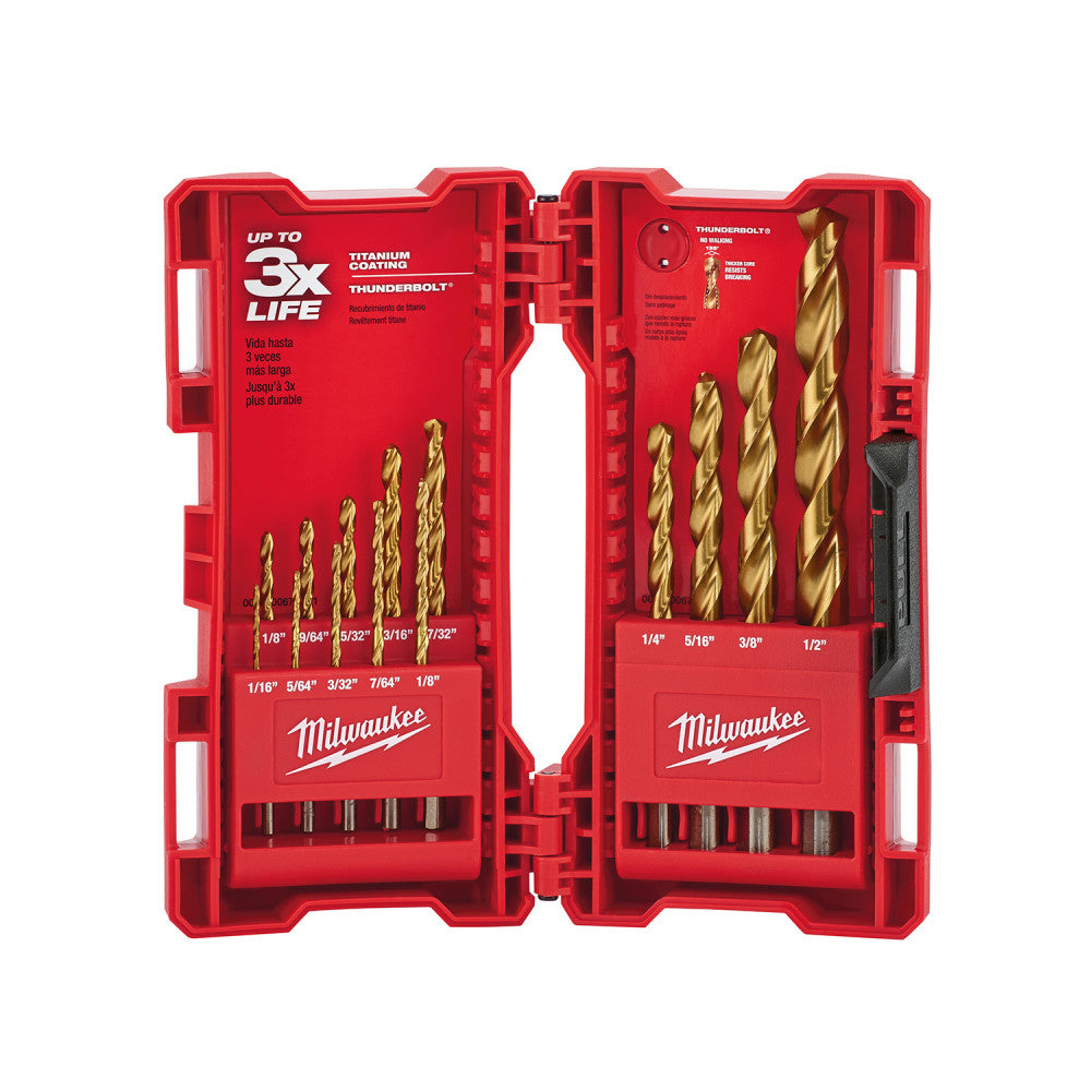 Milwaukee 14-Piece Thunderbolt Titanium Coated Drill Bits 48-89-0011 from Milwaukee