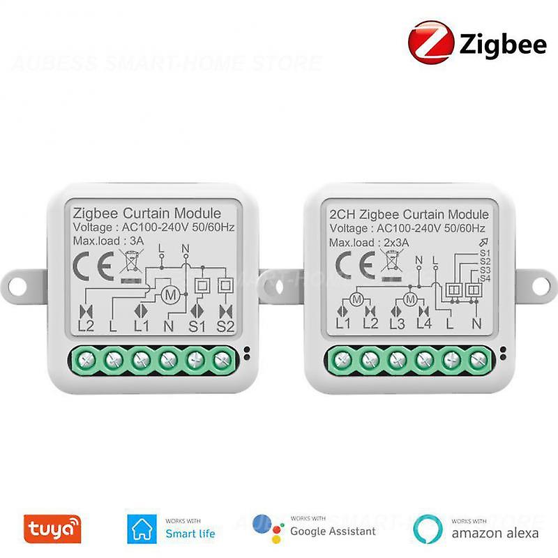 Mini Blind Switch 1/2 Gang Zigbee Curtain Module Wireless Roller Shutter Electric Motor Switch