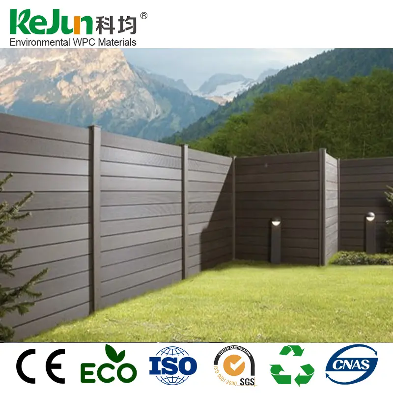 Jiangxi factory supplying popular wood plastic composite decorative garden WPC fence panels