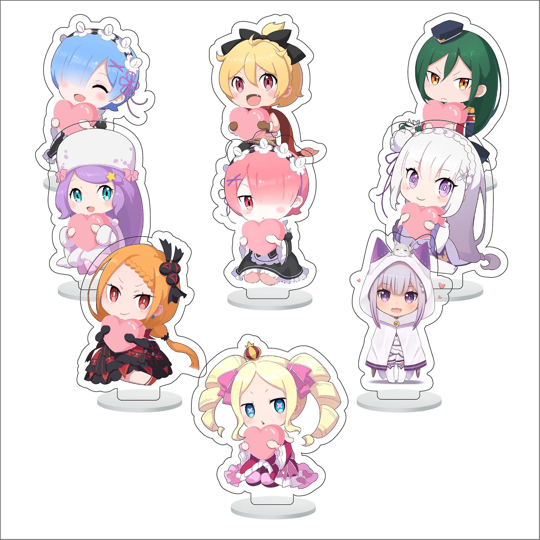 9pcs/set Anime Spy X Family Acrylic Stand Model Anya Yor Forger Twilight Loid Figure Decoration Action Plate Toys，re Zero25