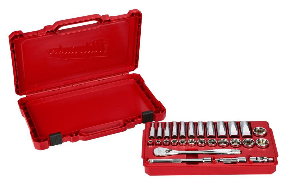 MW 3/8 in. Drive 28 pc. Ratchet and Socket Set- SAE 48-22-9408 from MW