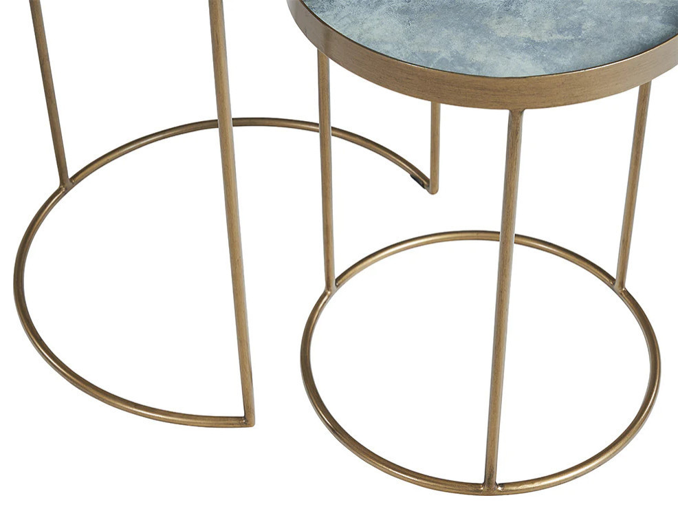 Ulyana Nesting Tables  Set of 2   Modern   Coffee And Accent Tables   by Rustic Home Furniture Deco  Houzz