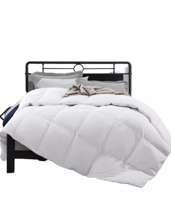 UNIKOME Premium Heavyweight White Goose Feather and Down Comforter， Twin