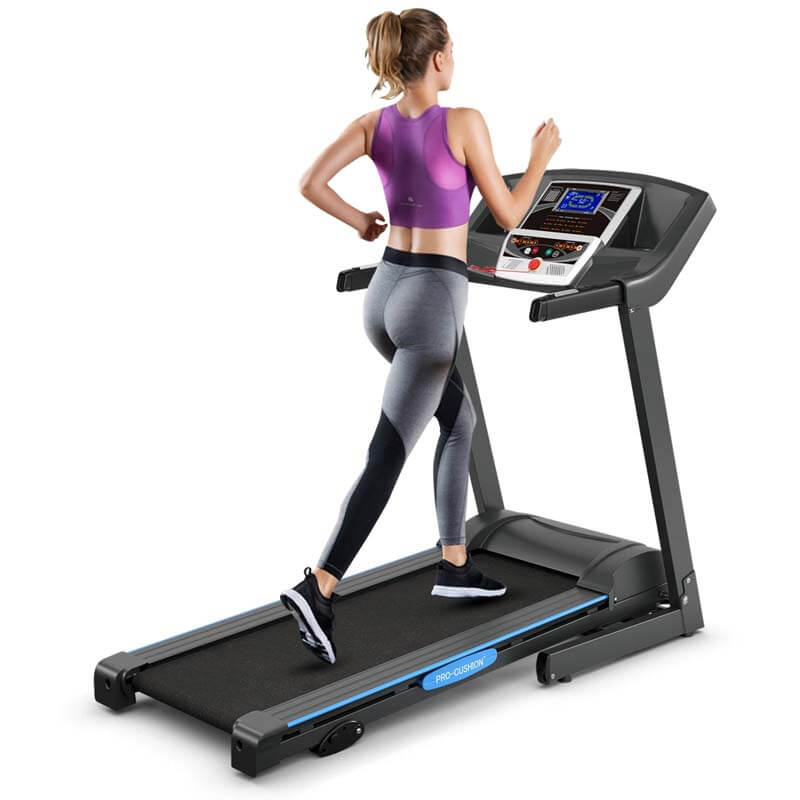 2.25HP Folding Treadmill, Electric Motorized Fitness Jogging Running Machine with Manual Incline, LCD Display