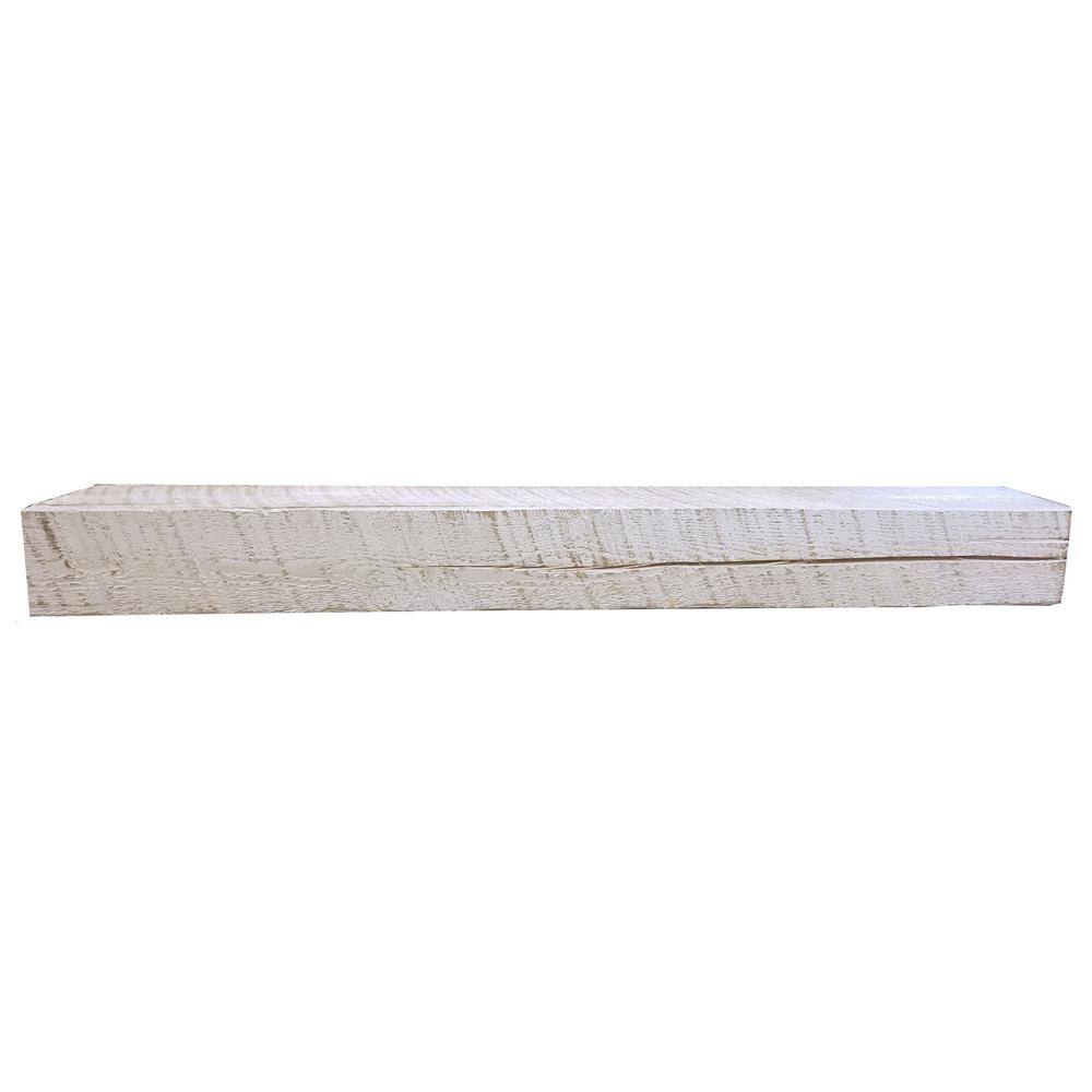 Solid Spruce Rough-Hewn Mantel 72 in. x 5 in. x 8 in. Fireplace Shelf 86026-002