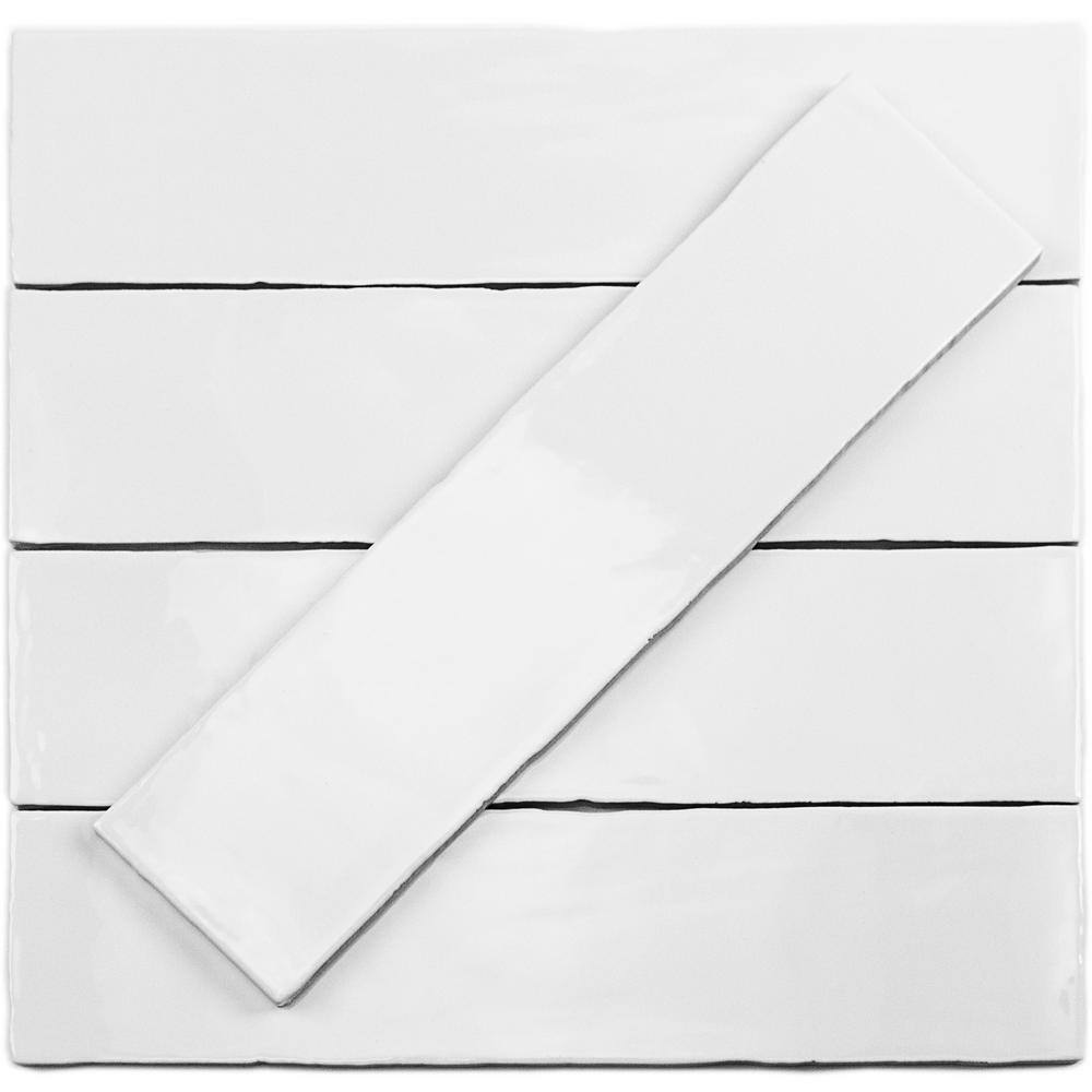 Ivy Hill Tile Catalina White 3 in. x 12 in. x 8 mm Ceramic Wall Subway Tile (44-Pieces 10.76 sq.ft.case) EXT3RD101703