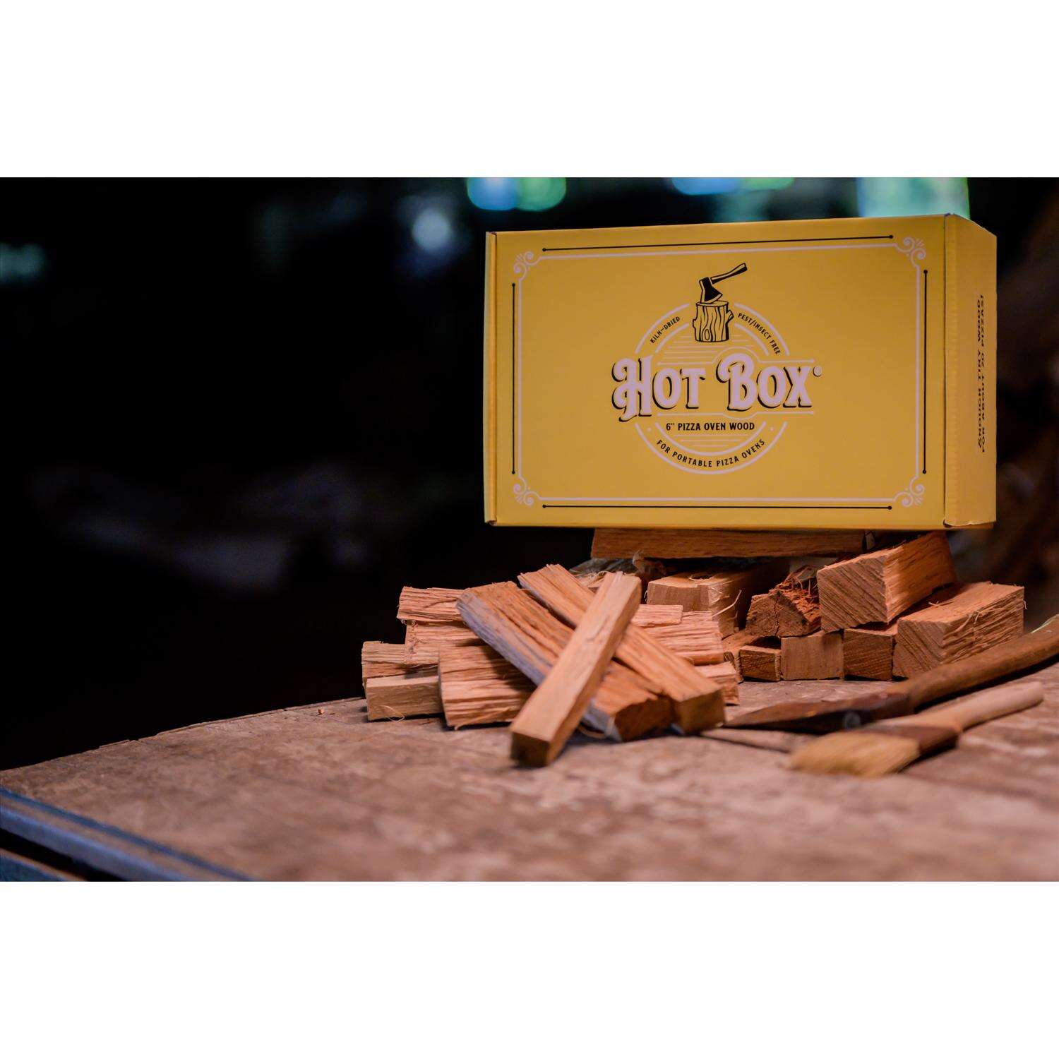 Hot Box Cooking Wood All Natural Oak Mini Logs 350 cu in