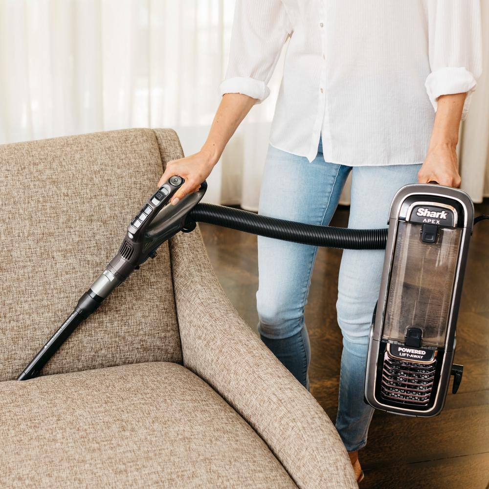 Shark APEX DuoClean Powered Lift-Away Bagless Corded Upright Vacuum with Self-Cleaning Brushroll in Gray - AZ1002 AZ1002