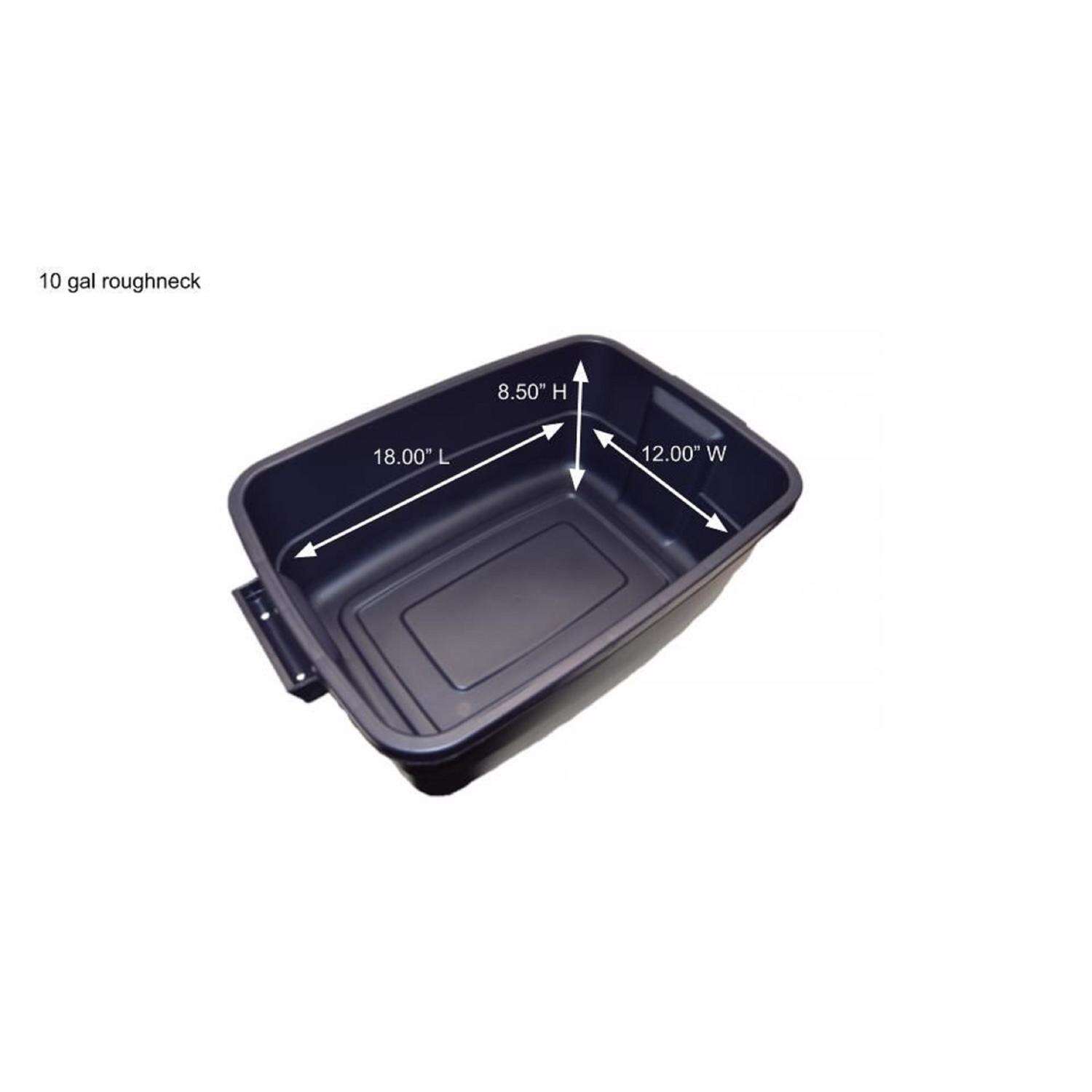 Rubbermaid Roughneck 10 gal Navy Storage Box 8.875 in. H X 15.875 in. W X 23.875 in. D Stackable