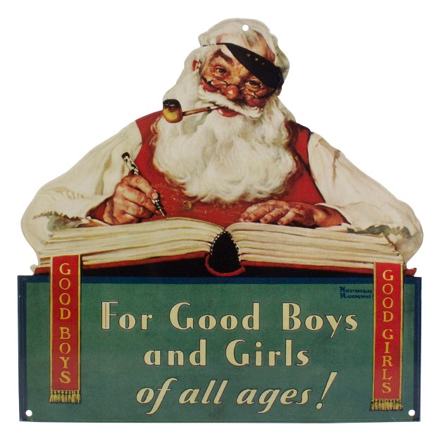 Norman Rockwell x27 no Christmas Problem Now x27 Tin Wall Art