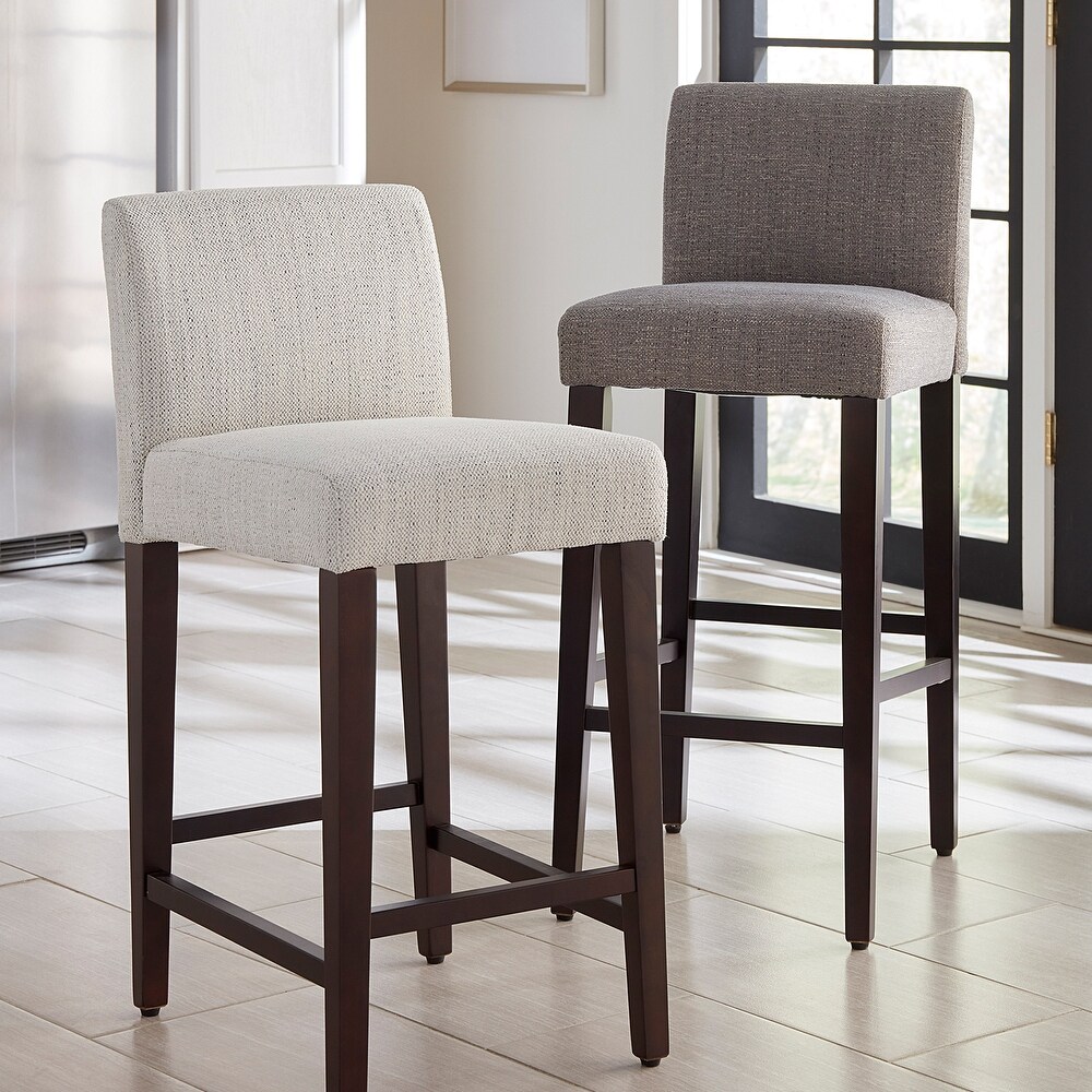 Eason Upholstered Low Back Barstool Set of 2