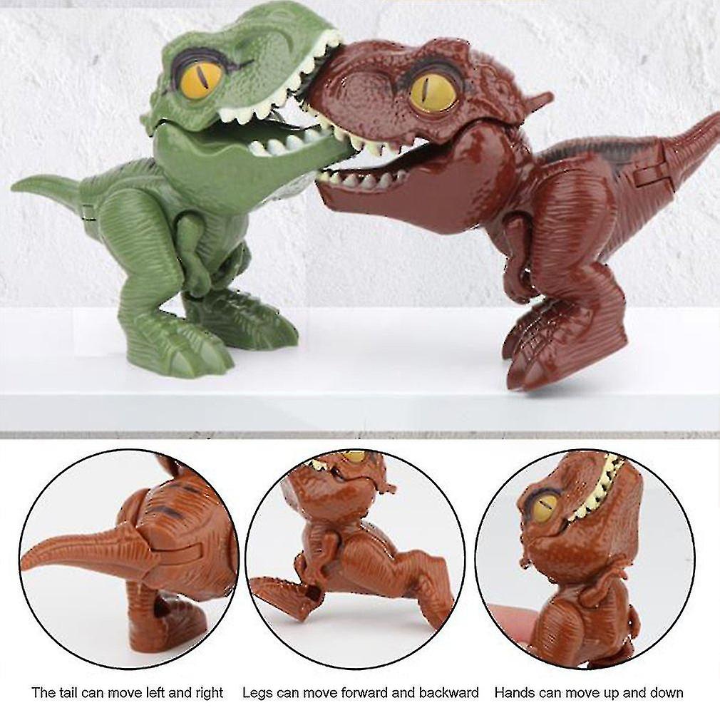 4pcs Finger Dinosaur Anime Action Figures Toys With Dino Eggs