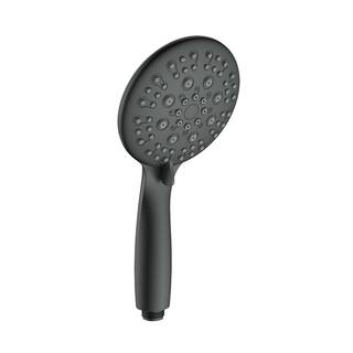 GIVING TREE 5-Spray Patterns 4.7 in. Wall Mount 2-in-1 Handheld Shower Head Replacement in Matte Black HDFFBT703PJ-MB