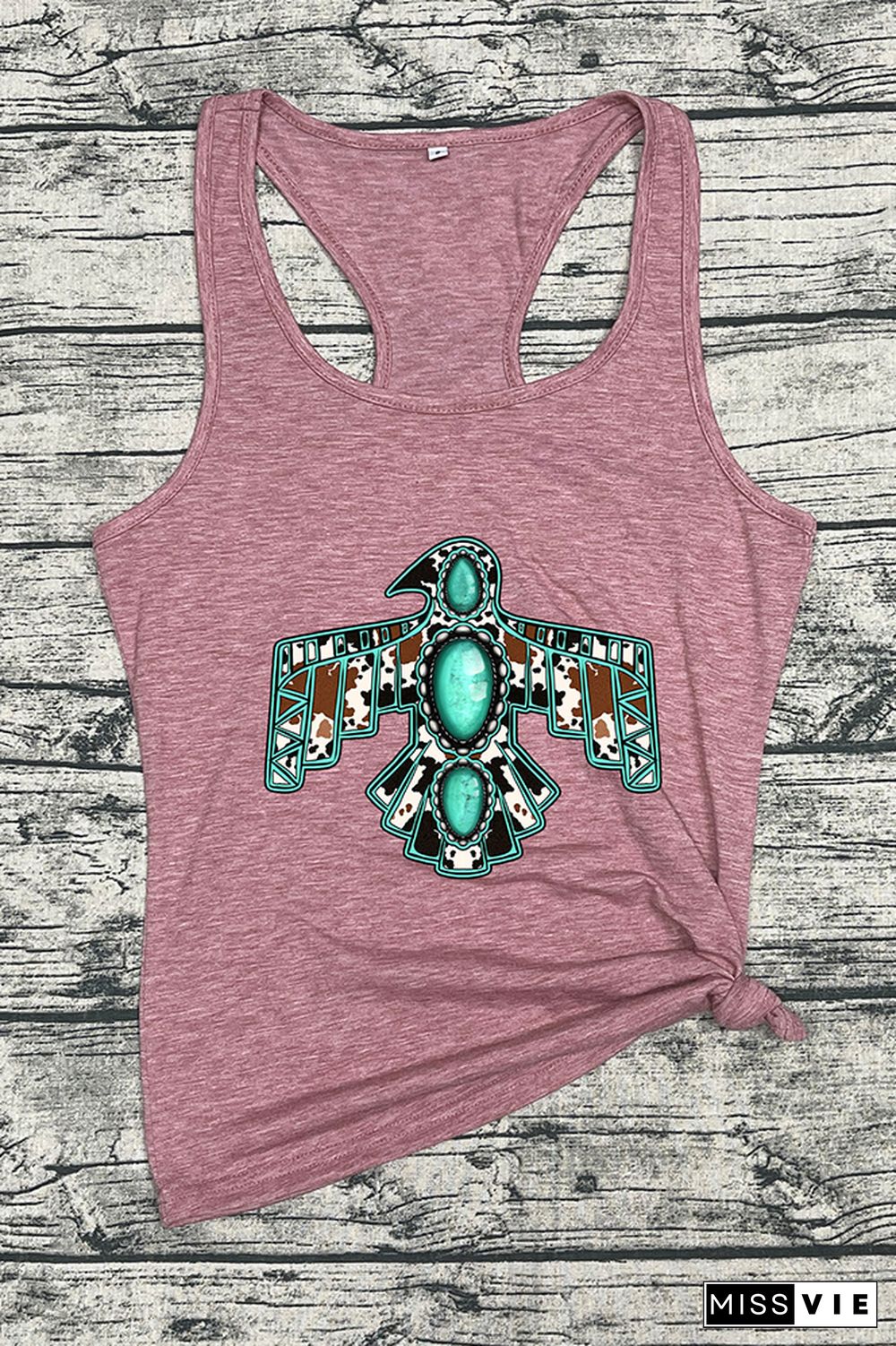 Cowhide Turquoise Thunderbird Tank Top Wholesale