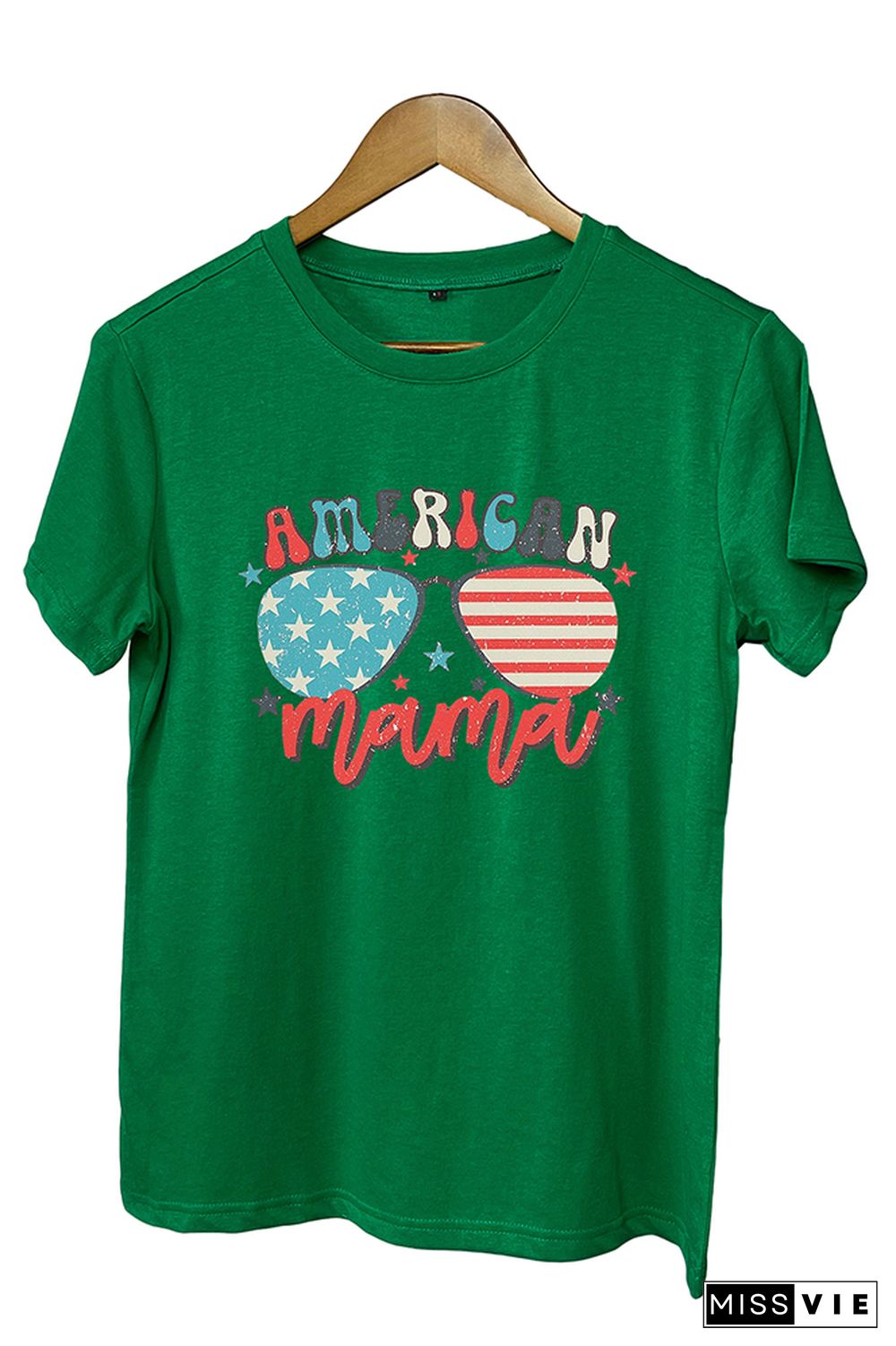 US Flag American Mama Graphic Tee Wholesale