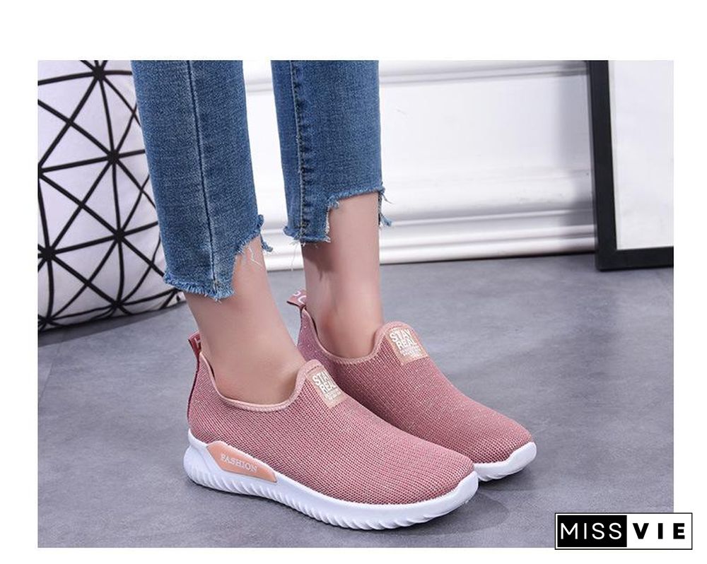 Women Sneakers Fashion Sock Shoes Female Vulcanized Shoes Casual Slip On Flats