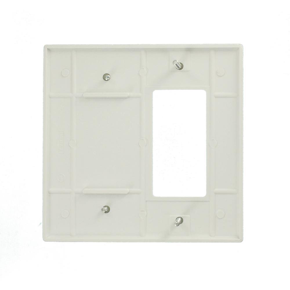 Leviton White 2-Gang 1-Toggle1-Blank Wall Plate (1-Pack) 002-80608-00W