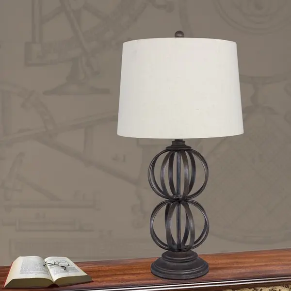 31 inch Bronze Metal Ball Table Lamp