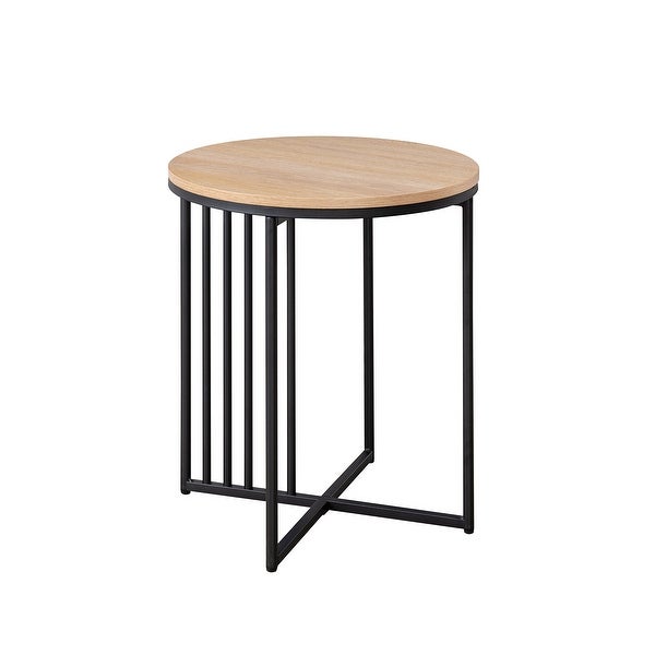 Middlebrook Metal-Slat Round Side Table