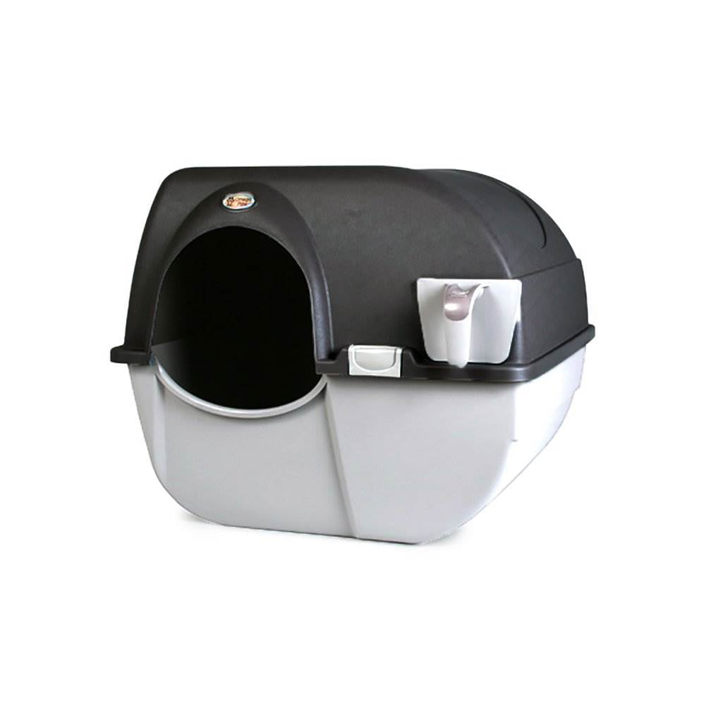 Omega Paw Roll 'N Clean Self Cleaning Covered Cat Kitten Litter Box， Regular