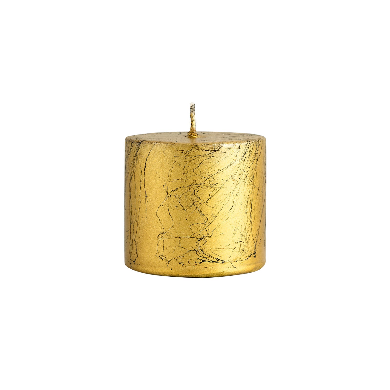 Karaca Andy Gold Cylinder Candle 6.5X6 Cm 153.20.01.0159-Gold