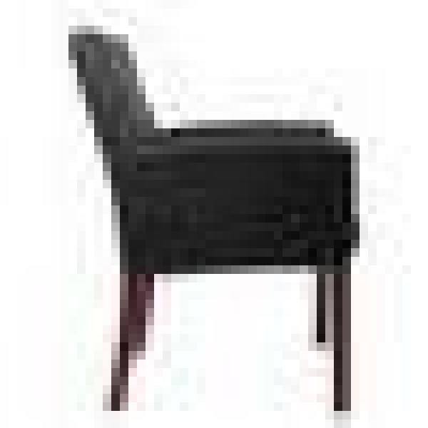 BOSS Office Products Black Contemporary Guest Chair Mahogany Finish Legs B619