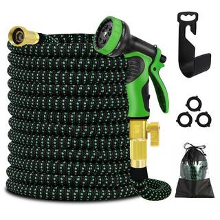 WeGuard 34 in. 50 ft. Expandable Garden Hose Flexible Water Hose with 10-Function Nozzle Durable 3750D Water Hose No KinK 341000113