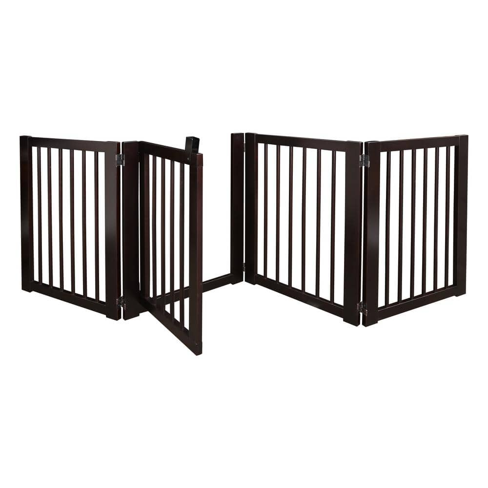 American Trails Espresso Freestanding Pet Gate with Door 600-54