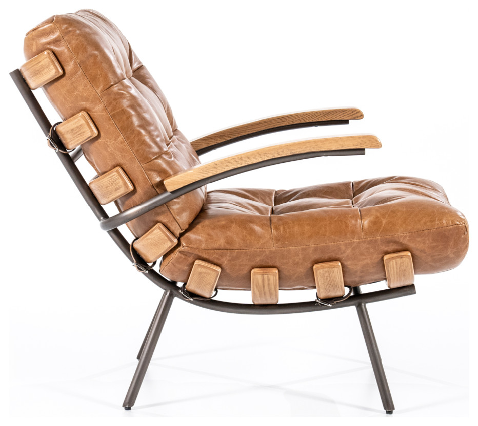 Cognac Mid Century Armchair  Eleonora Bastiaan   Midcentury   Armchairs And Accent Chairs   by Luxury Furnitures  Houzz